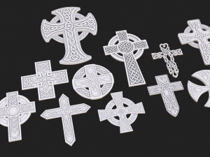 Celtic cross pack 3D Model