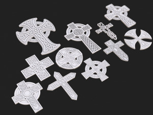 Celtic cross pack 3D 모델
