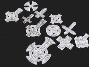 Celtic cross pack 3D 모델