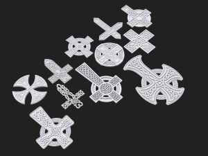 Celtic cross pack 3D 모델