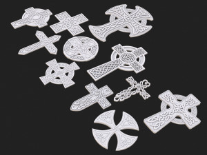 Celtic cross pack 3D 모델