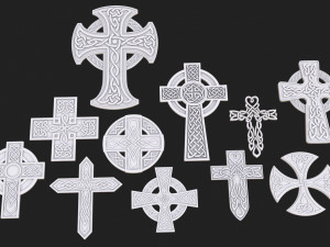 Celtic cross pack 3D 모델
