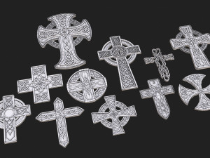 Celtic cross pack 3D 모델