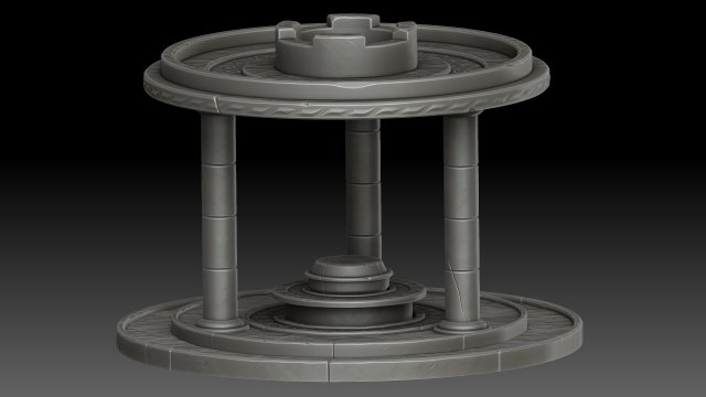 Stylized altar 3D Модель .c4d .max .obj .3ds .fbx .stl .blend 