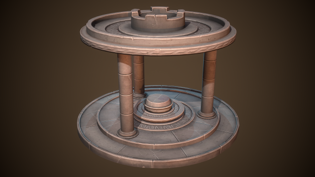 Stylized altar Model 3D .c4d .max .obj .3ds .fbx .stl .blend 