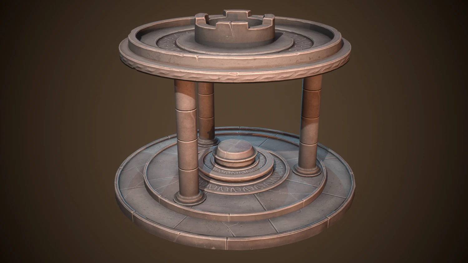 Stylized altar 3D Model .c4d .max .obj .3ds .fbx .stl .blend 
