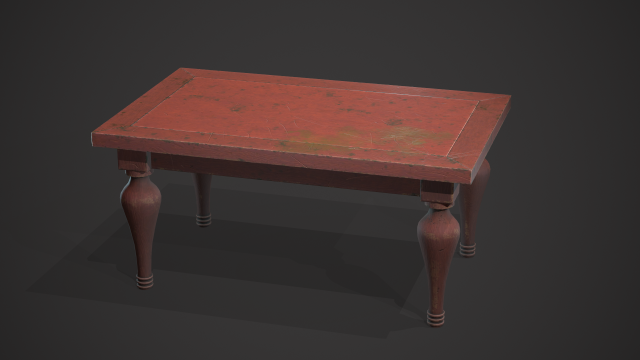 Old table Modèle 3D .c4d .max .obj .3ds .fbx .stl .blend 