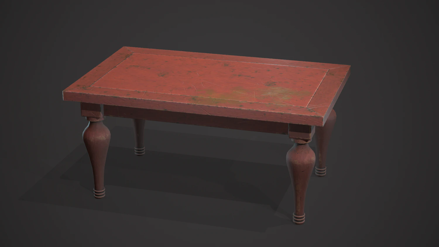 Old table 3D Model .c4d .max .obj .3ds .fbx .stl .blend 