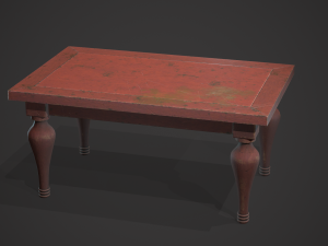 Old table 3D 模型