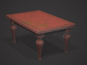 Old table Modèle 3D