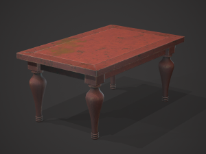 Old table Modèle 3D