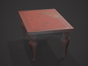 Old table Modèle 3D