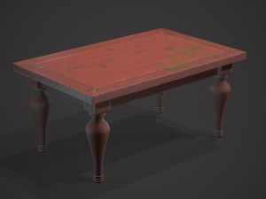 Old table Modèle 3D