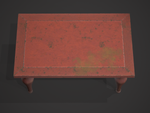 Old table Modèle 3D