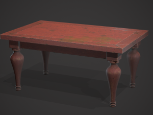 Old table Modèle 3D