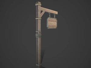Signboard 3D Model