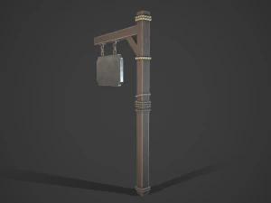 Signboard 3D Model
