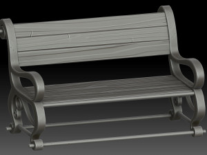 Stylized bench 3D Model