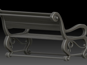 Stylized bench Model 3D