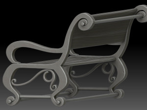 Stylized bench Model 3D