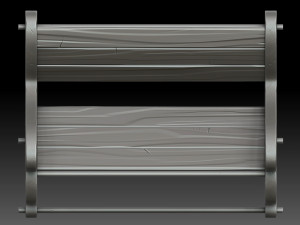 Stylized bench Model 3D