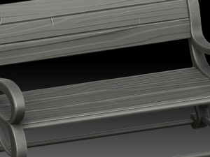 Stylized bench Model 3D