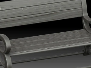 Stylized bench 3D Model