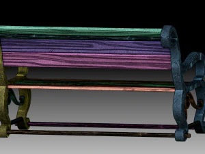 Stylized bench 3D Model