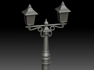 Stylized street light 3D Model