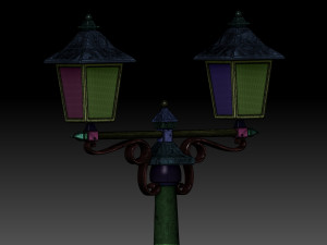 Stylized street light 3D Model