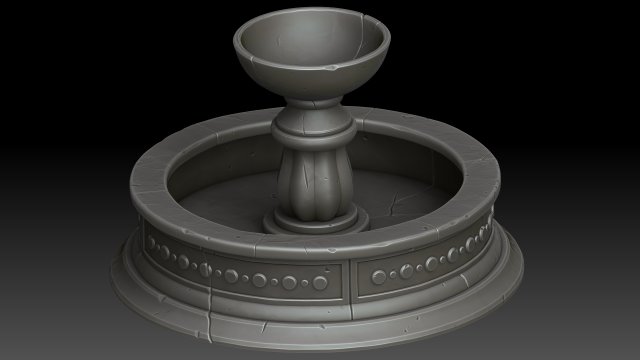 Stylized fountain Modelo 3D .c4d .max .obj .3ds .fbx .stl .blend 