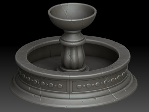 Stylized fountain Modelo 3D