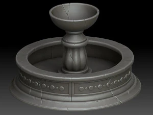 Stylized fountain 3D Model