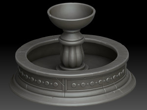 Stylized fountain Modelo 3D