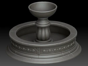 Stylized fountain 3D Model