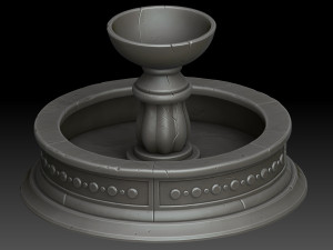 Stylized fountain Modelo 3D