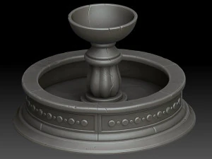 Stylized fountain 3D Model