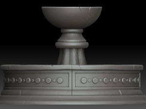 Stylized fountain Modelo 3D