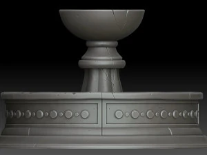 Stylized fountain 3D Model