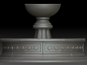 Stylized fountain Modelo 3D