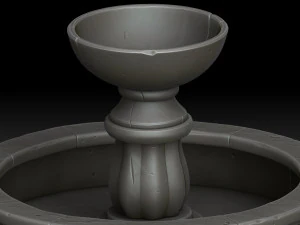 Stylized fountain 3D Model