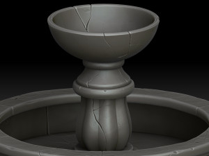 Stylized fountain Modelo 3D