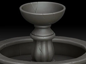 Stylized fountain 3D Model