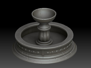 Stylized fountain Modelo 3D