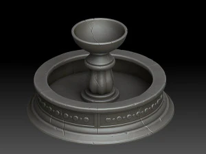 Stylized fountain 3D Model