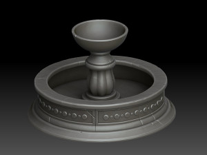 Stylized fountain Modelo 3D