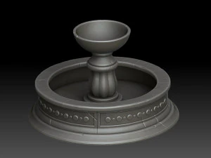 Stylized fountain 3D Model