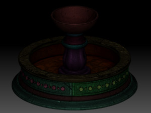 Stylized fountain Modelo 3D