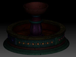 Stylized fountain 3D Model