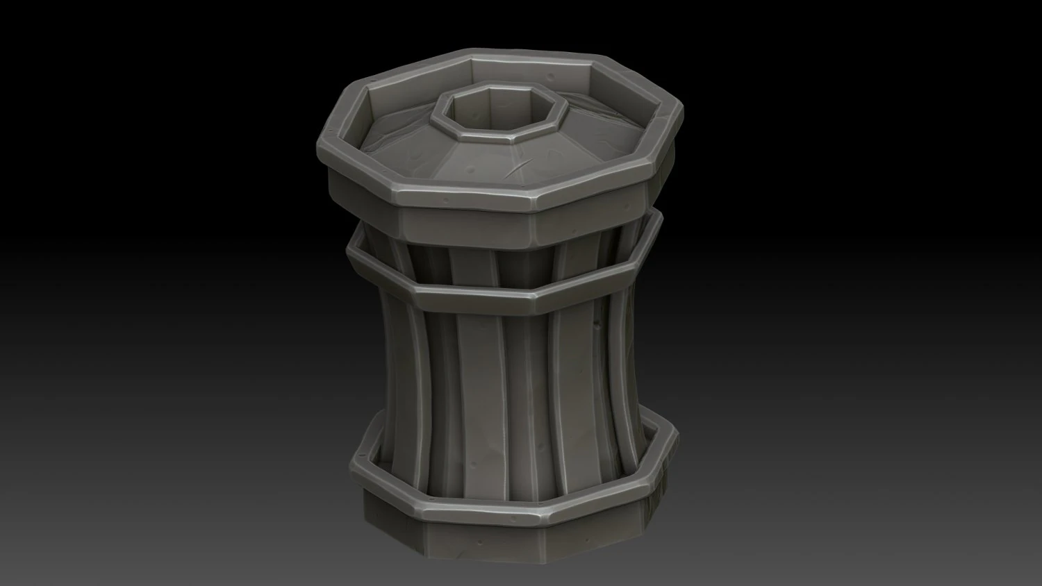 Stylized Trash can 3D Model .c4d .max .obj .3ds .fbx .stl .blend 